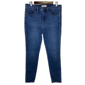 Madewell 10" Danny Wash Blue Stretch Denim High-Rise Skinny Jeans 30